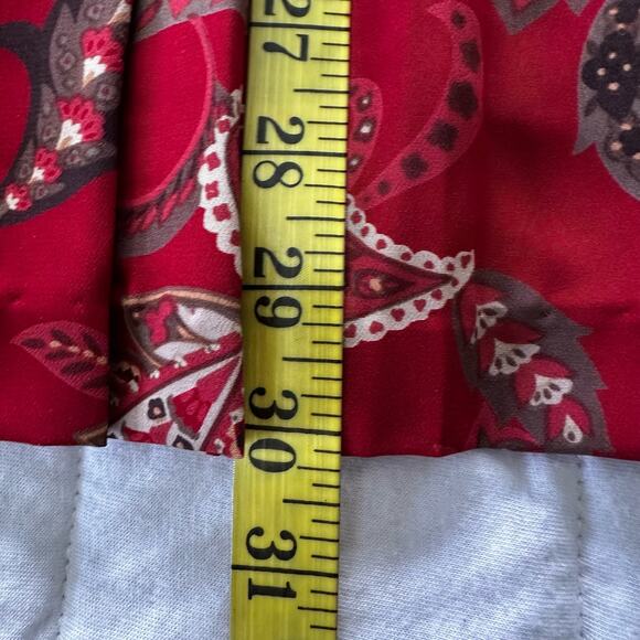 Vintage ALFRED DUNNER Womens Skirt 14 Red Floral Pleated Midi Modest Retro 90s - Picture 10 of 10